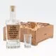 Steklenica za žganje 0.5l, "Z vsakim požirkom…" + 6 kozarcev, v leseni darilni embalaži, 21x9cm
