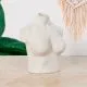 Vaza v obliki ženskega torza, bela, keramika, 20cm