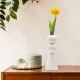 Vaza keramična, bela, 7x19.5cm