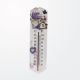Termometer, motiv sivke, MDF, 21.5x7x0.5cm, sort.