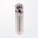 Termometer, motiv sivke, MDF, 21.5x7x0.5cm, sort.