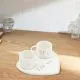 Set 2 lončkov s krožniki, beli z zlatim napisom "LOVE, Mr.& Mrs.", porcelan, 23x23x8cm