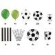 Set dekorativni, Football, 6 pogrinjkov in dekoracija, 61/1