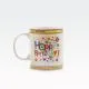 Lonček pisan, Happy Birthday, porcelan, 8x9cm, sort.