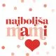 Nogavice ženske, Najboljša mami, belo rdeče, vel. 36-40