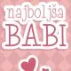 Nogavice ženske, Najboljša babi, srček, vel. 36-40