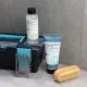 Kopalni set za moške GENTLEMENS GROOMING, (100ml šampon za lase in telo, 100ml balzam po britju, lesena krtačka za nohte, multifunkcijsko orodje), z vonjem Cool Mint&Lime