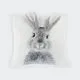 Vzglavnik "Bunny", 40x40cm. 100%poliester, sort.