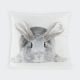 Vzglavnik "Bunny", 40x40cm. 100%poliester, sort.