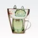 Set skodelice 360ml, 9cm in sklede, 600ml, 14x6cm, živalski motiv, porcelan, sort.