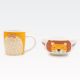 Set skodelice 360ml, 9cm in sklede, 600ml, 14x6cm, živalski motiv, porcelan, sort.