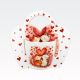 Skodelica, zaljubljeni mački s srčki, v darilni embalaži, "LOVING CATS", 460ml, new bone, 9cm