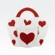 Skodelica, srček rdeč, v darilni embalaži, "VALENTINE'S DAY", 460ml, new bone, 9cm