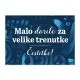 Kuverta za darilni bon, Malo darilo za velike trenutke. Čestitke!, modra
