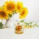 Skodelica ravna, sončnice, v darilni embalaži, "SUNFLOWERS" - V. van Gogh, 600ml, new bone, 9.5cm