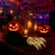 Roka plesoča, Halloween, z zvokom, umetna masa/blago, 34x9.5cm