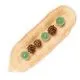 Pladenj v obliki lista, dekorativen, MDF, 47x17cm
