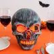 Maska za Halloween z LED lučko, siva, okrvavljena, umetna masa, 3 funkcije, 20x16cm