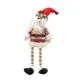 Figura božična, z nogami iz lesenih perlic, poliester, 29x16cm, sort.