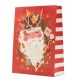 Vrečka darilna, božična, z napisom, 40x30x12cm, sort.