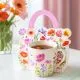 Skodelica, motiv cvetja, kitajski porcelan, 3.55dcl, v darilni embalaži