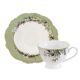 Set skodelic za kavo s podstavki 6/1, Flora Lux, new bone, 200ml