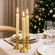 Svečnik ,zlat, aluminij, 8cm, sort.