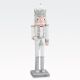 Hrestač lesen, belo/srebrn kralj/vojak, 38x8cm