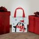 Darilna vrečka, božični motiv, filc, 18cm, sort.