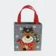 Darilna vrečka, božični motiv, filc, 18cm, sort.