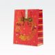 Vrečka darilna, 32x26x12cm, božična, rdeča, sort
