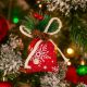 Obesek božični, vreča za darila, rdeč, poliester/bombaž, 10x7cm