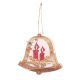 Obesek lesen, zvonček, z LED lučko, božični motiv, 13cm, sort.