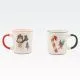 Set skodelic, božični motiv, porcelan, 4/1, 9cm, v darilni embalaži