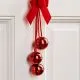 Viseča dekoracija za na vrata, rdeči kraguljčki, 45cm