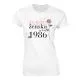 Majica ženska (telirana) - Sanjska ženska iz leta 1986 M-bela, 100% bombaž