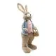 Zajec velikonočni v modrem sakoju, naravni material/blago, 77cm