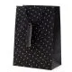 Vrečka darilna, 40x30x12cm, enobarvna, z zlatimi pikami, sort.