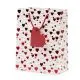 Vrečka darilna, 32x26x12cm, bela s srčki, sort.