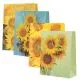 Vrečka darilna, 40x30x12cm, sončnice, sort.
