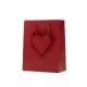 Vrečka darilna, 23x18x10cm, enobarvna, srček, sort.