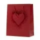 Vrečka darilna, 32x26x12cm, enobarvna, srček, sort.
