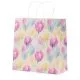 Vrečka darilna, 27x27x11cm, pastelne cvetlice, sort.