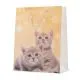 Vrečka darilna, 32x26x12cm, muce, sort.