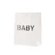 Vrečka darilna, 23x18x10cm, enobarvna, Baby, za rojstvo, sort.