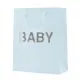 Vrečka darilna, 32x26x12cm, enobarvna, Baby, za rojstvo, sort.