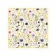 Serviete papirnate, cvetlice, rumeni rob, 33x33cm, 20/1