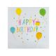 Serviete papirnate, svetlo modre, Happy Birthday, baloni, 33x33cm, 20/1