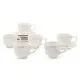 Set 6 skodelic s podstavki, porcelan, 13cm