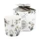 Skodelica belo cvetje, v darilni embalaži, "SPRING IN BLOOM",  390ml, new bone, 8.5cm